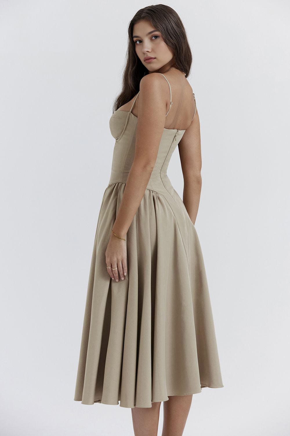 Midi-Kleid Meia Taça – Paris Edition Midi-Kleid Meia Taça – Paris Edition Rosa Chic