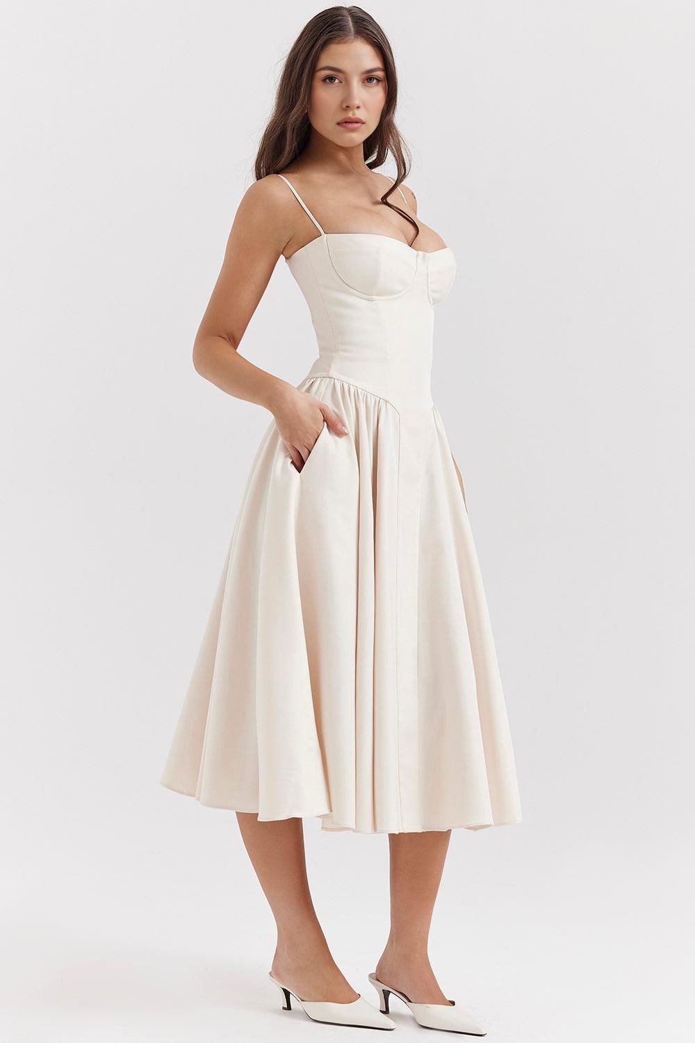 Midi-Kleid Meia Taça – Paris Edition Midi-Kleid Meia Taça – Paris Edition Rosa Chic