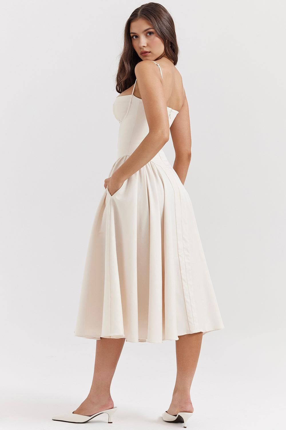 Midi-Kleid Meia Taça – Paris Edition Midi-Kleid Meia Taça – Paris Edition Rosa Chic
