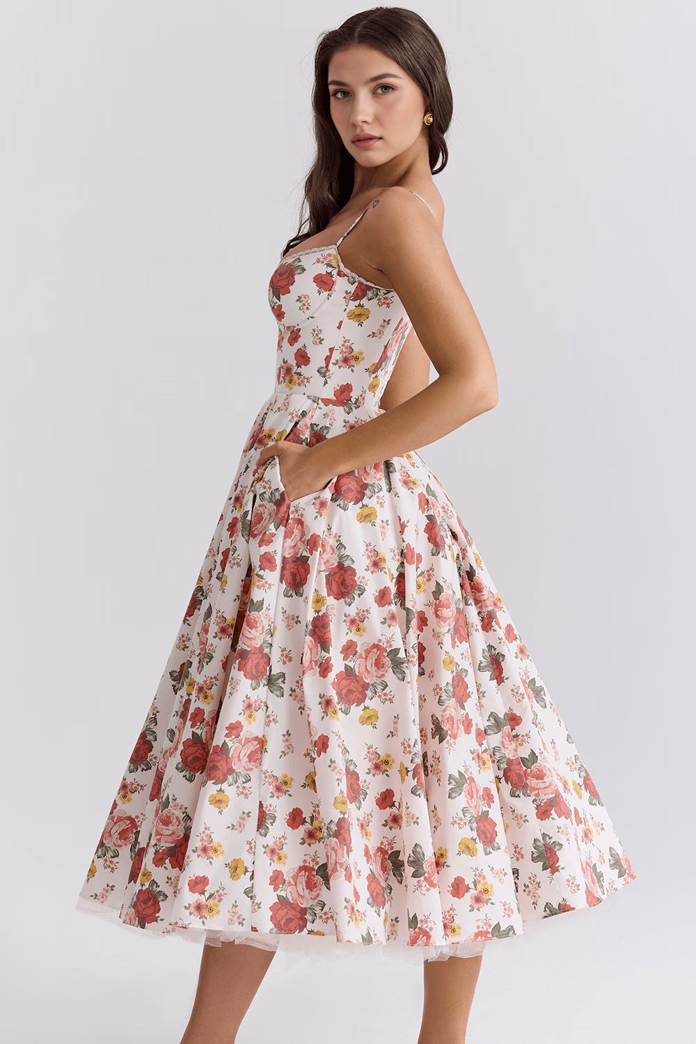 Retro Abendkleid mit Petticoat Retro Abendkleid mit Petticoat Rosa Chic