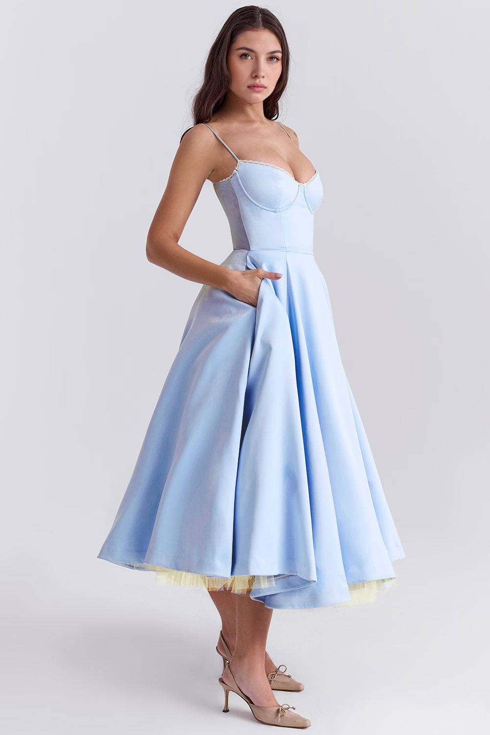 Retro Abendkleid mit Petticoat Retro Abendkleid mit Petticoat Rosa Chic