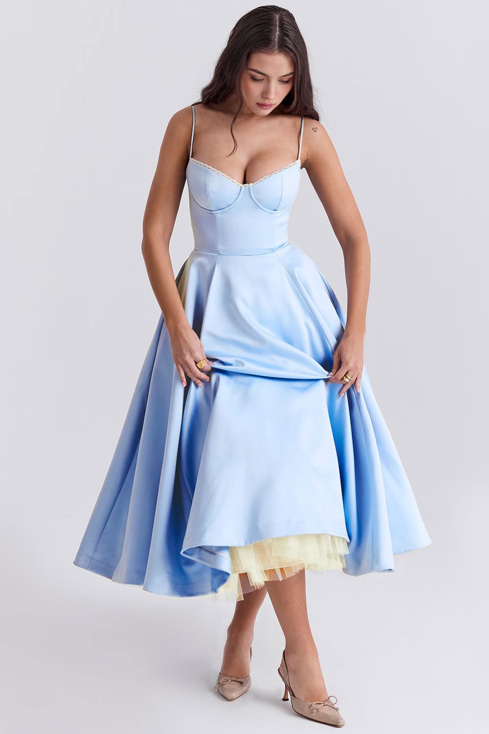 Retro Abendkleid mit Petticoat Retro Abendkleid mit Petticoat Rosa Chic