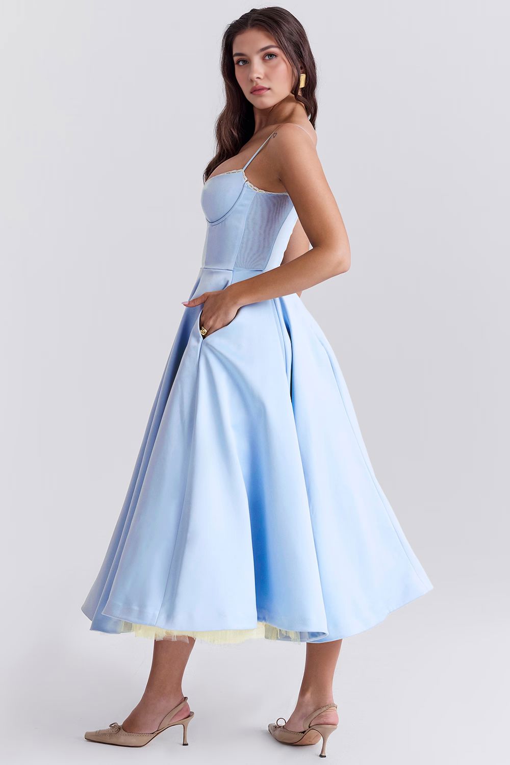 Retro Abendkleid mit Petticoat Retro Abendkleid mit Petticoat Rosa Chic