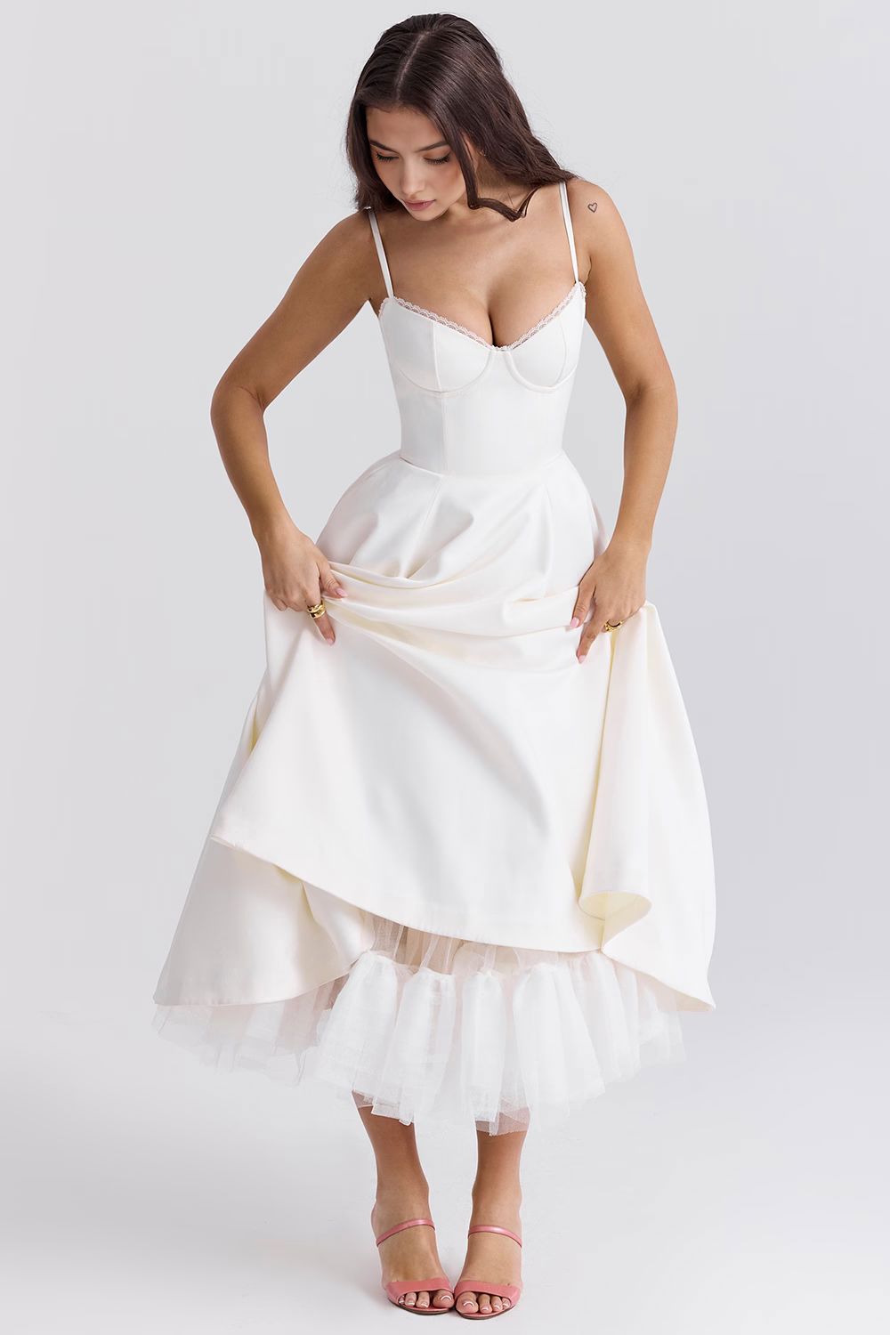 Retro Abendkleid mit Petticoat Retro Abendkleid mit Petticoat Rosa Chic