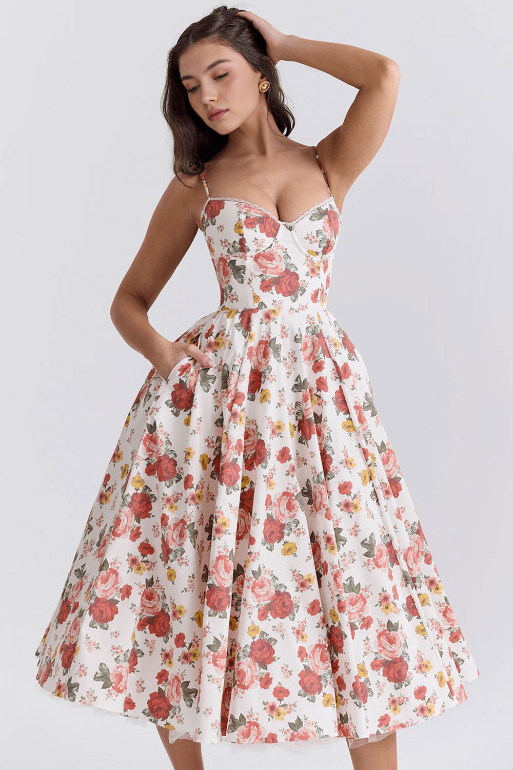 Retro Abendkleid mit Petticoat Retro Abendkleid mit Petticoat Rosa Chic