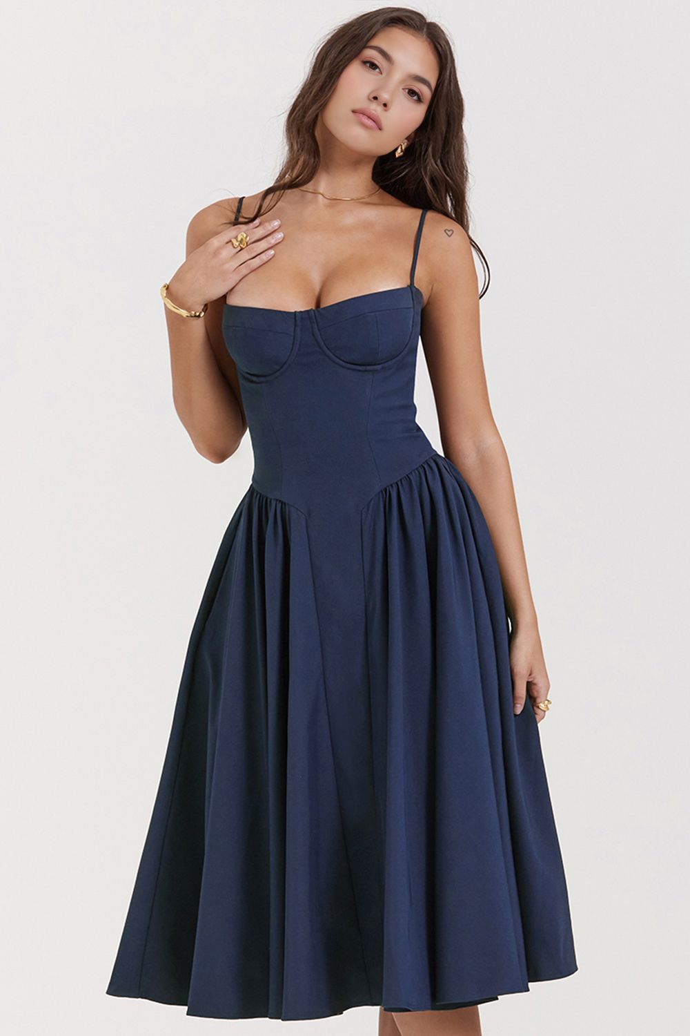 Midi-Kleid Meia Taça – Paris Edition Midi-Kleid Meia Taça – Paris Edition Rosa Chic 