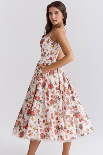 Retro Abendkleid mit Petticoat Retro Abendkleid mit Petticoat Rosa Chic 