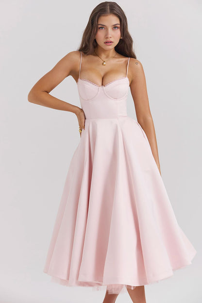 Retro Abendkleid mit Petticoat Retro Abendkleid mit Petticoat Rosa Chic 