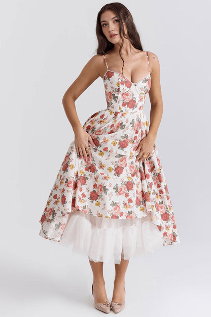 Retro Abendkleid mit Petticoat Retro Abendkleid mit Petticoat Rosa Chic 